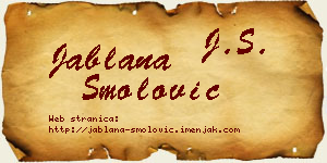 Jablana Smolović vizit kartica